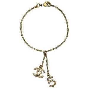 CHANEL Gold Coco Mark Charm Bracelet